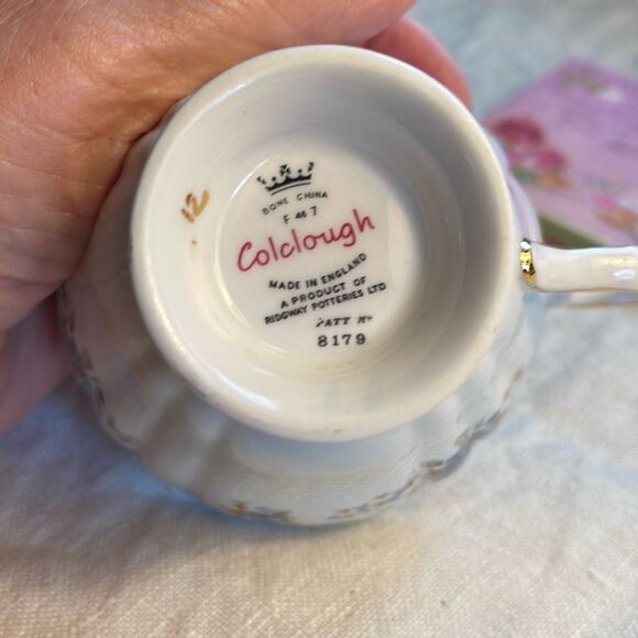 VTG Colclough bone China #8179 “ Blue Floral” pattern teacup & saucer. - Picture 2 of 12